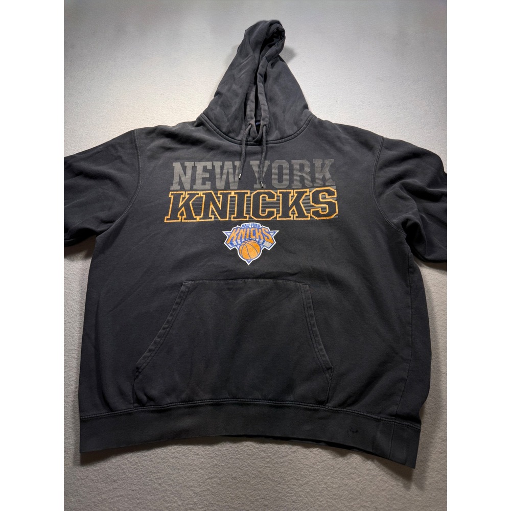 NBA Exclusive Collection New York Knicks Hoodie Faded Black Pullover XL